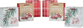 Set of 6 small rustic Christmas gift bags