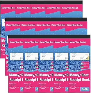 15-Pad Receipt Book with Carbon Copies, 50 Sets
