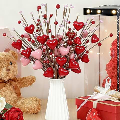 Valentine's Day Heart Table Decorations, 6 Pieces