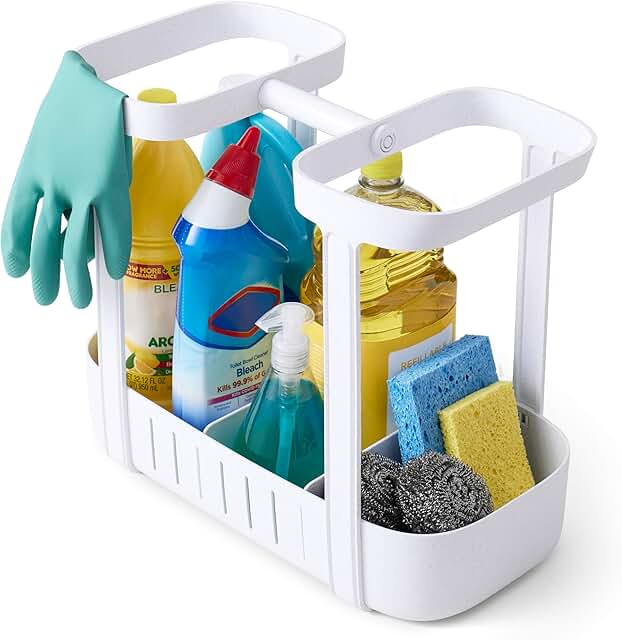 Two-Tier Adjustable Under Sink Cleaning Caddy