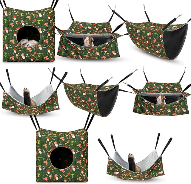 8 Pack Small Animal Hanging Tunnel and Bed