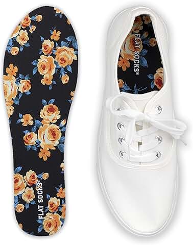 Women's No Show Socks with Floral Print