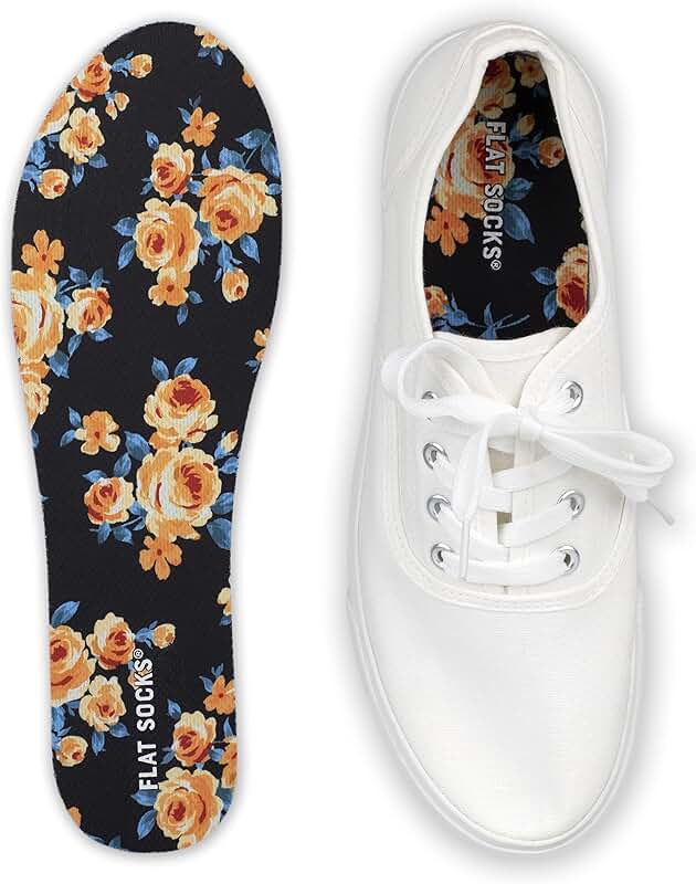 Women's No Show Socks with Floral Print