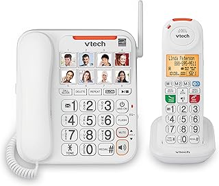 Senior Amplified Corded and Cordless Phone with Answering and Call Blocking