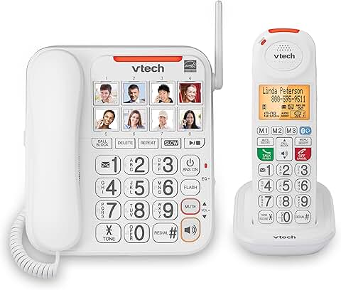 Senior Amplified Corded and Cordless Phone with Answering and Call Blocking