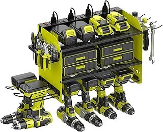 Wall Mount Drill and Tool Storage Rack