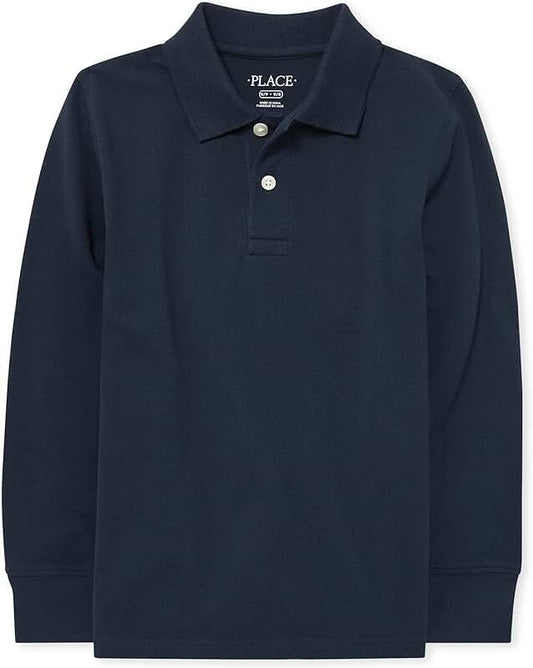 Long Sleeve Pique Polo for Boys