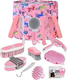 Horse Grooming Kit with Organizer and Tools