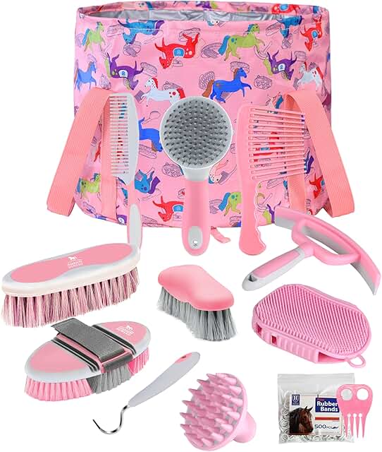 Horse Grooming Kit with Organizer and Tools