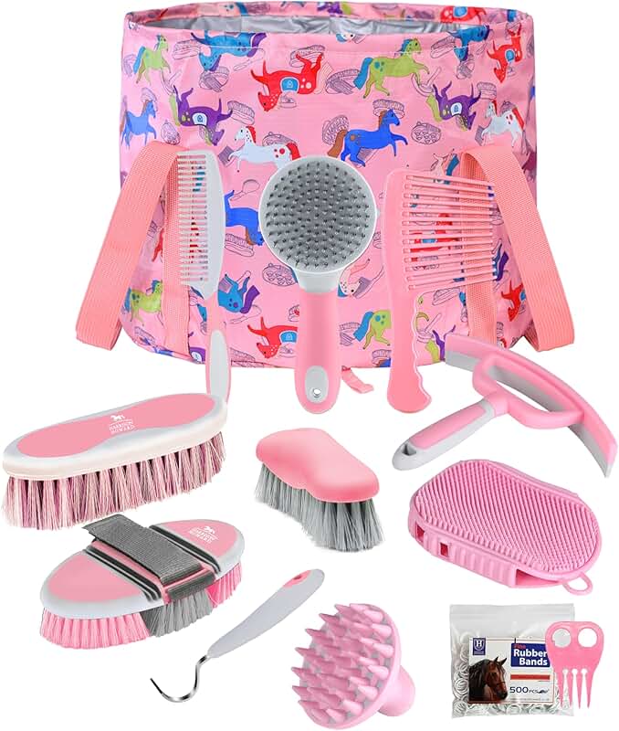 Horse Grooming Kit with Organizer and Tools