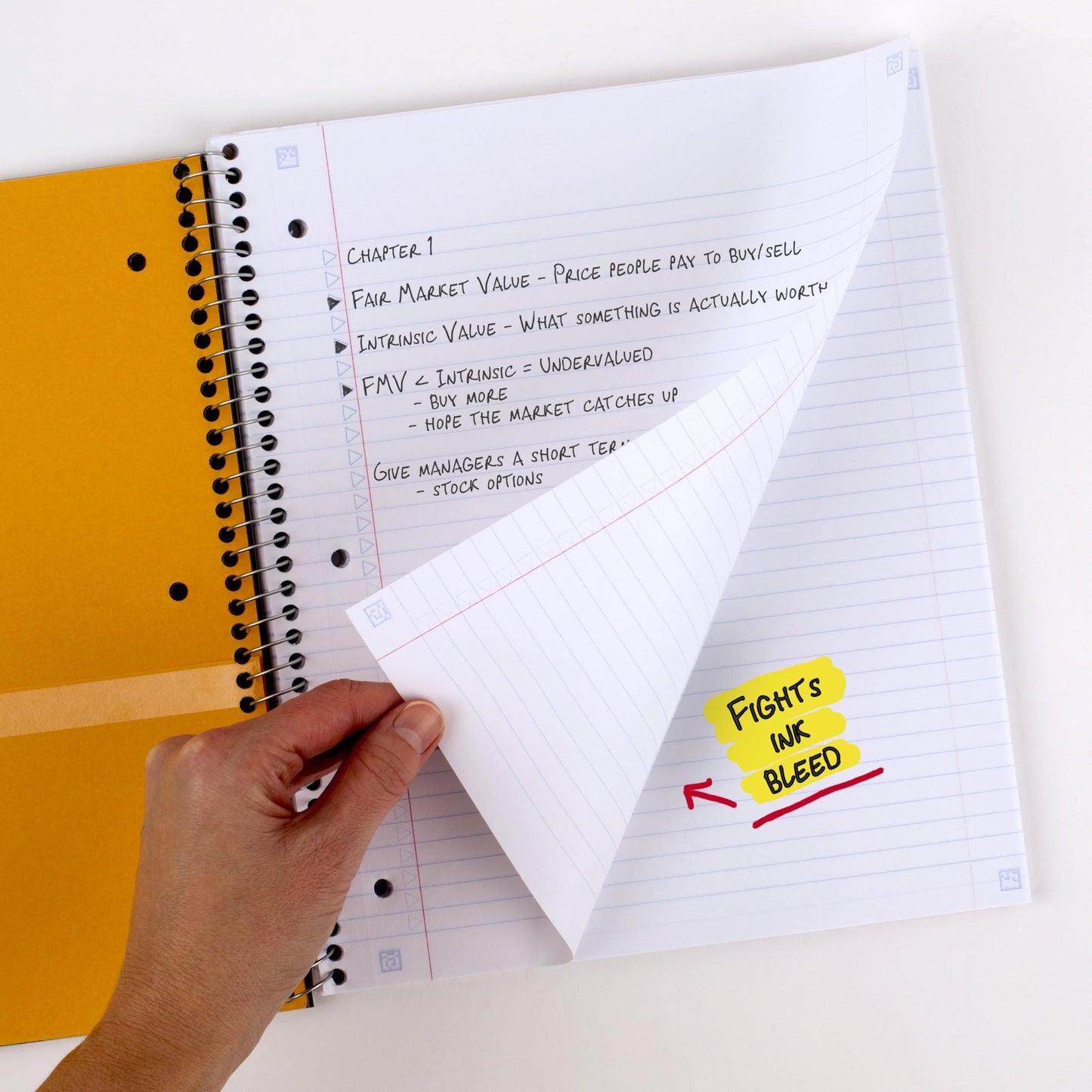 Three-Subject Spiral Notebook with Water-Resistant Cover