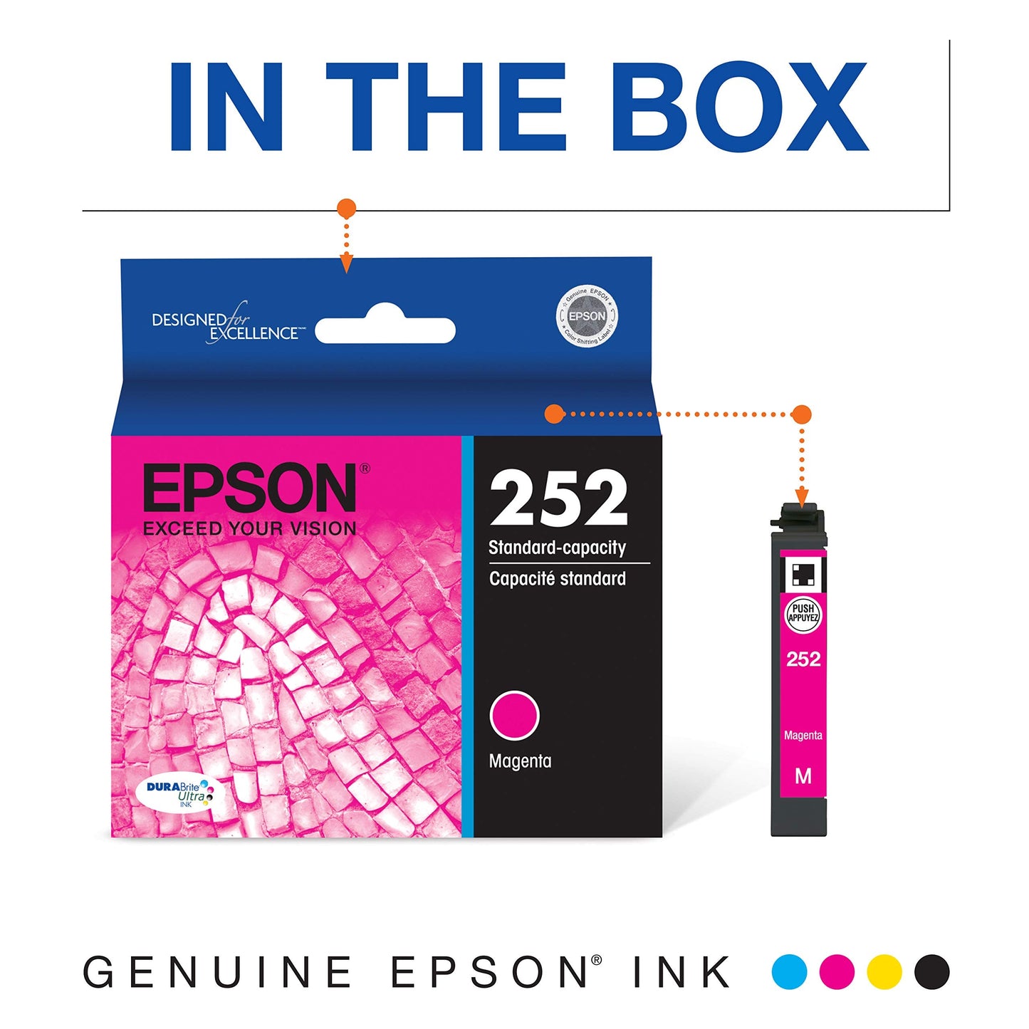 T252 DURABrite Ultra Ink Standard Capacity Magenta Cartridge (T252320-S) for select WorkForce Printers
