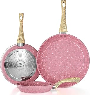 Nonstick Frying Pan Set with 8", 9.5", and 11" Pans