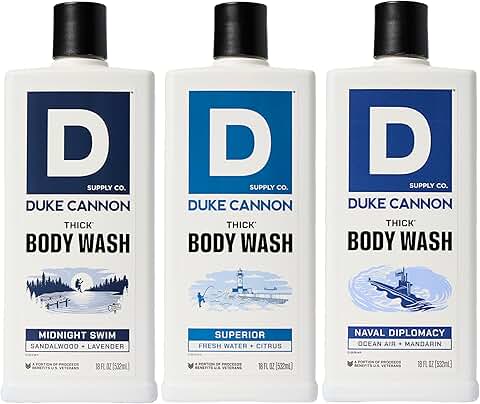 Thick High-Viscosity Body Wash for Men, 3 Pack