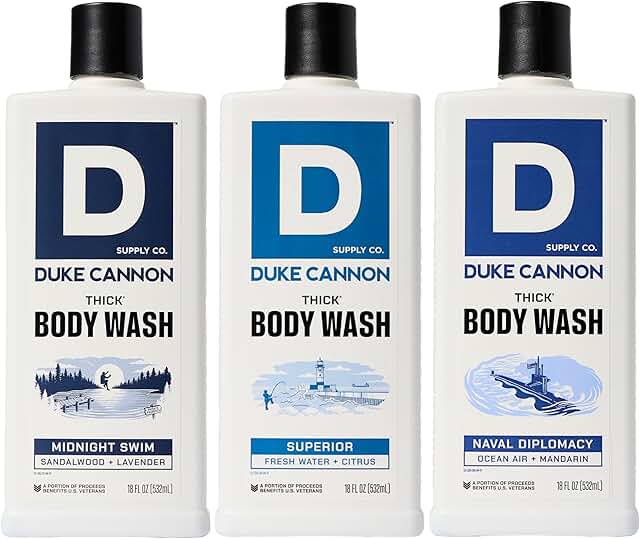 Thick High-Viscosity Body Wash for Men, 3 Pack
