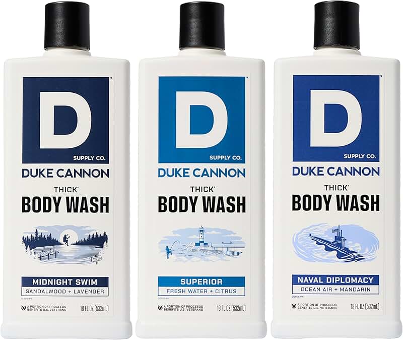 Thick High-Viscosity Body Wash for Men, 3 Pack