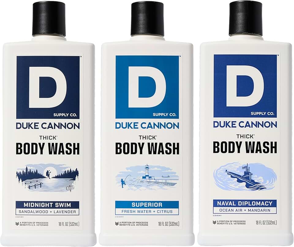 Thick High-Viscosity Body Wash for Men, 3 Pack