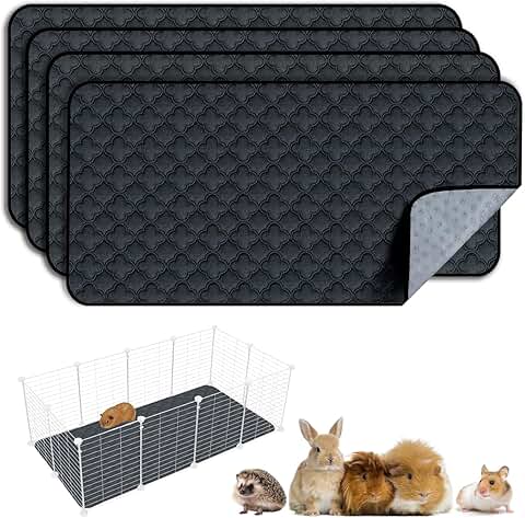 Washable Guinea Pig Cage Liners - 4 Pack