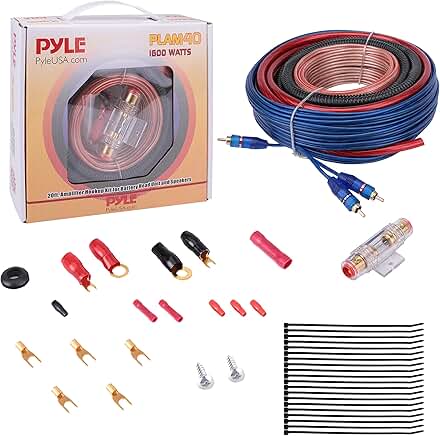 4-Gauge Car Audio Wiring Kit for Amplifier and Subwoofer
