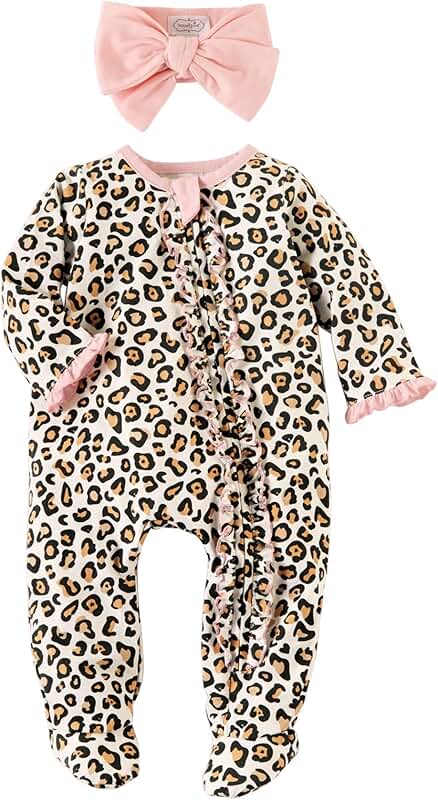 Baby Girl Sleepwear and Headband Set