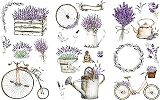 Vintage Lavender Rub-On Transfers for Crafts and Furniture