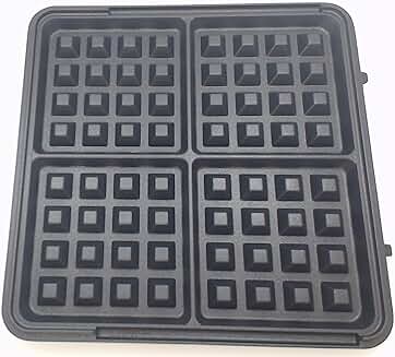 Lower waffle plate for waffle maker