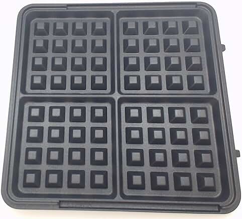 Lower waffle plate for waffle maker