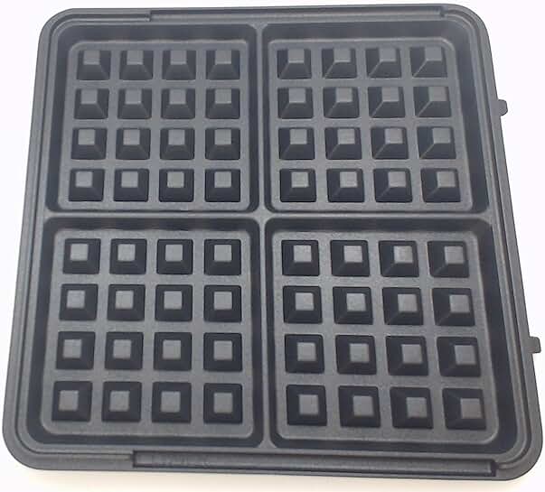 Lower waffle plate for waffle maker