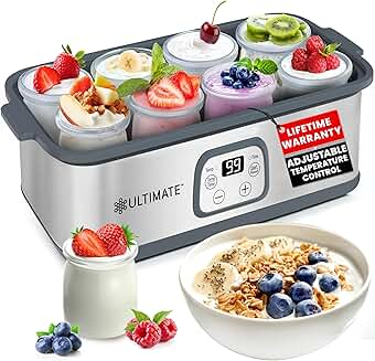 Probiotic Yogurt Maker with Adjustable Temperature and Time