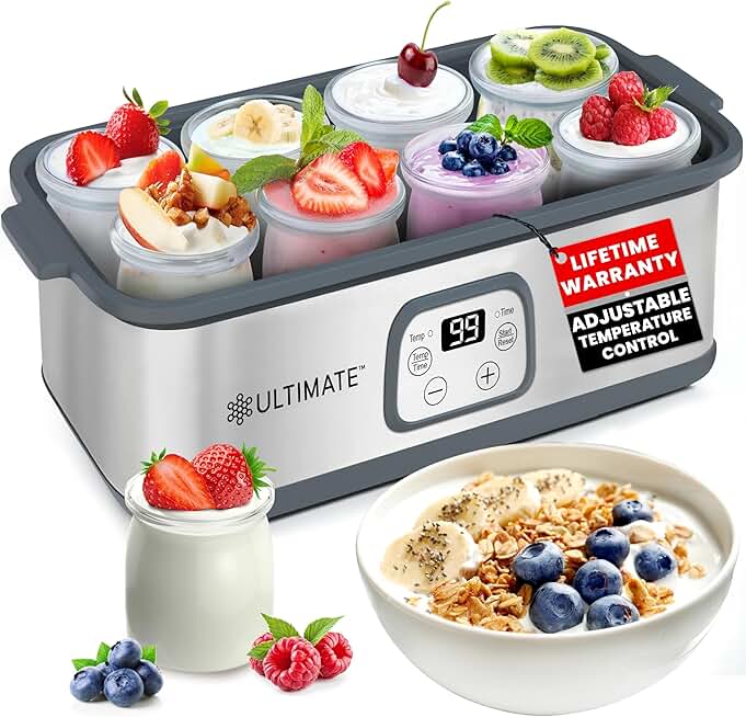 Probiotic Yogurt Maker with Adjustable Temperature and Time