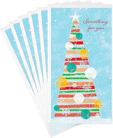 Christmas Tree Gift Card Holders with Envelopes (6)