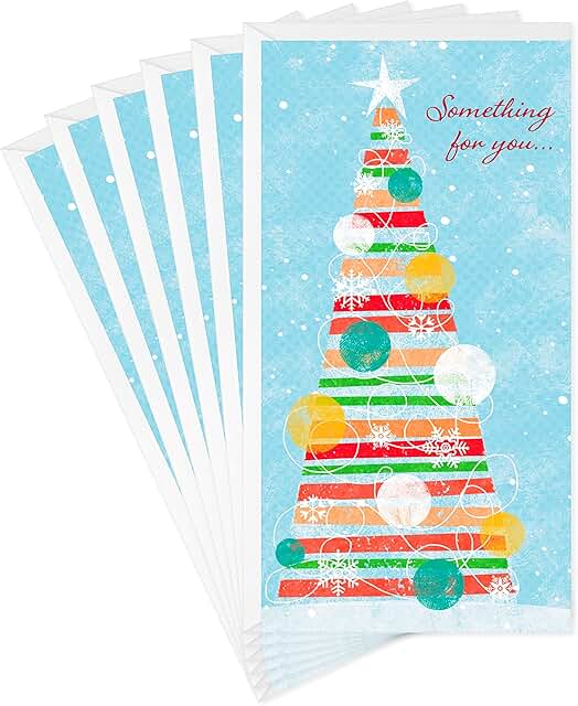 Christmas Tree Gift Card Holders with Envelopes (6)