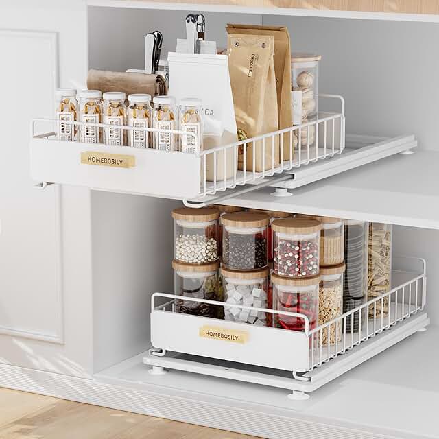Two-Pack Under Sink Pull-Out Storage Shelves