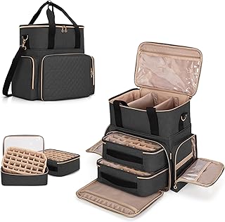 Nail Polish Organizer with Lamp and Storage