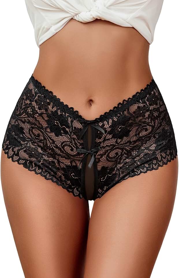 Lace High Waist Cheeky Panties for Women