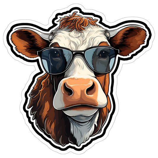4-Inch Cow Farm Animal Vinyl Sticker