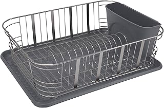 Dish rack set in satin aristo collection
