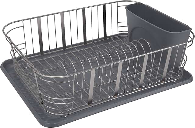 Dish rack set in satin aristo collection