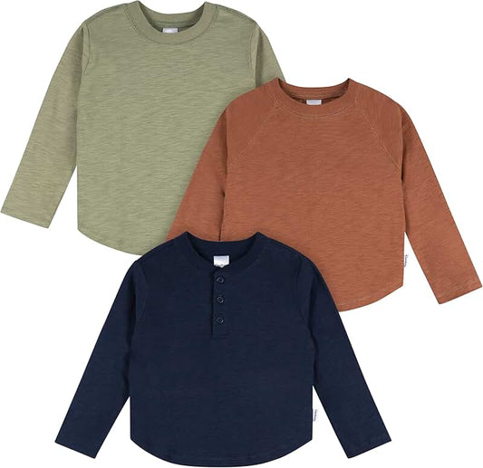 Three Long Sleeve Shirts for Baby Boys