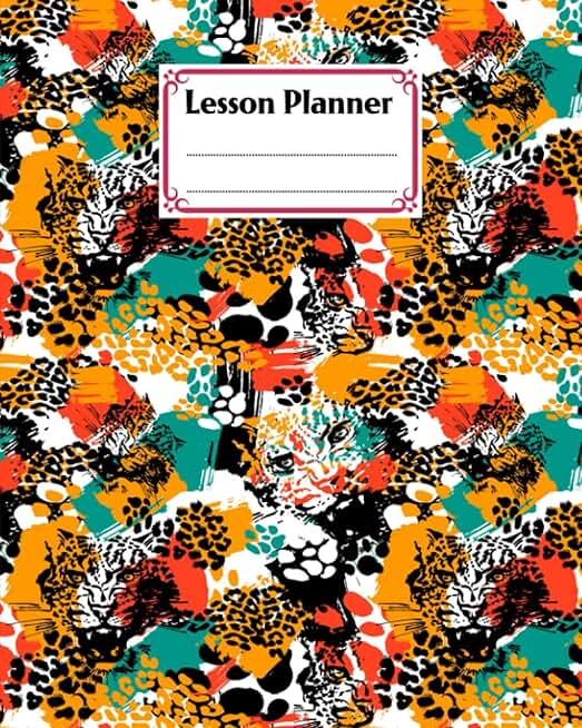 Elementary and high school lesson planner with 121 pages