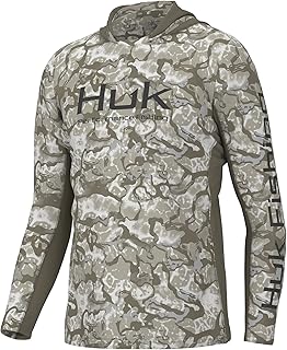 Men's Hoodie with Sun Protection and Pattern