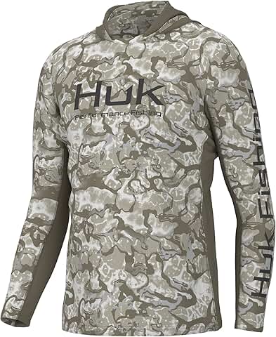 Men's Hoodie with Sun Protection and Pattern