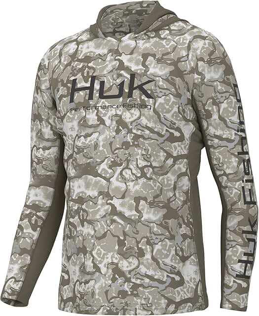 Men's Hoodie with Sun Protection and Pattern