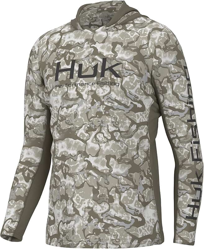 Men's Hoodie with Sun Protection and Pattern
