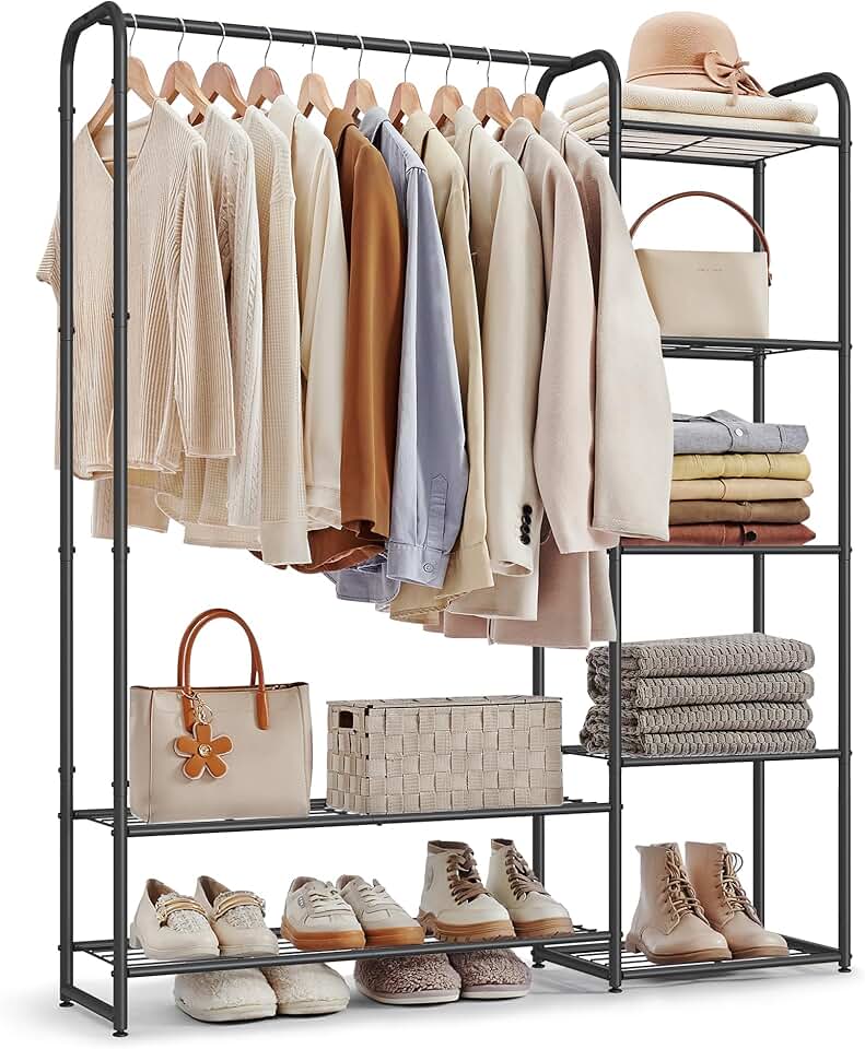 Large Portable Wardrobe Closet with Shelves