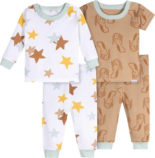 Unisex Baby Snug Fit 4-Piece Pajama Set