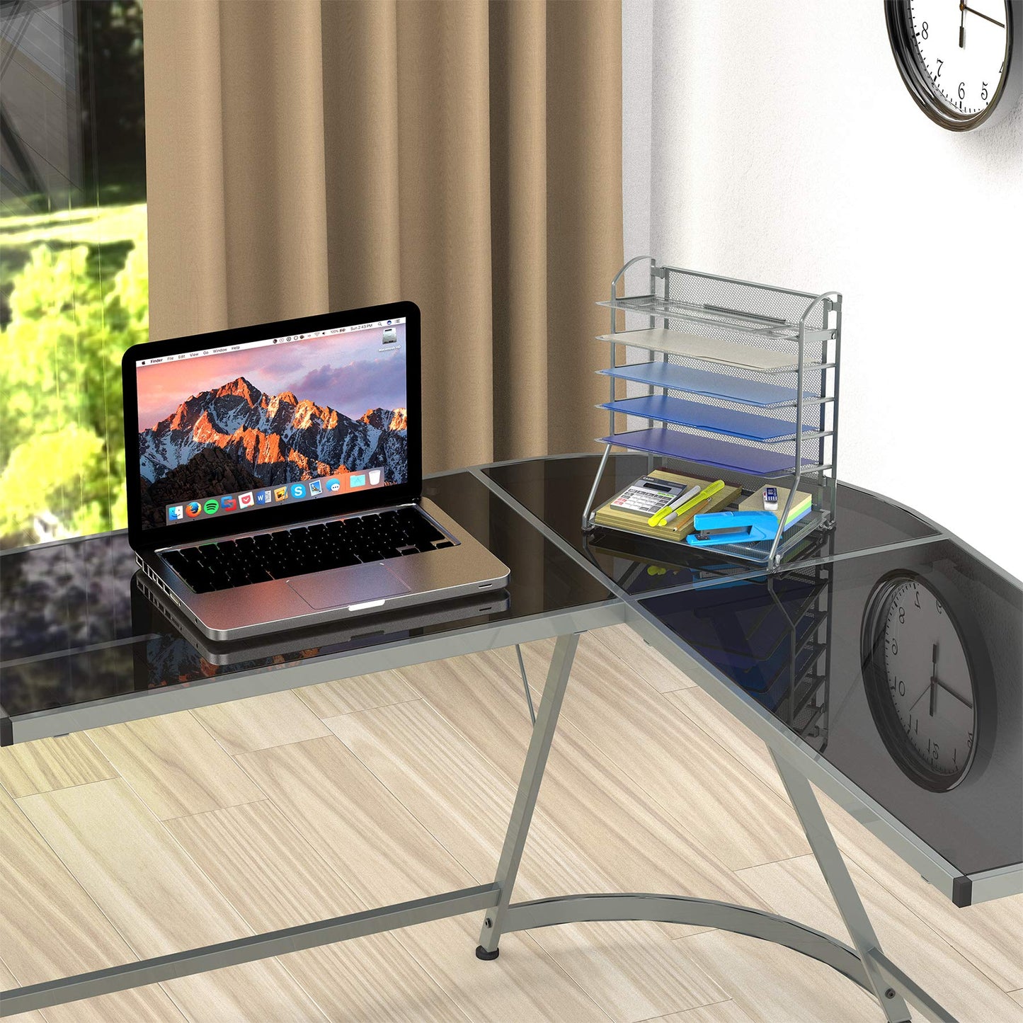 6-Tier Sliding File Organizer for Documents and Mail