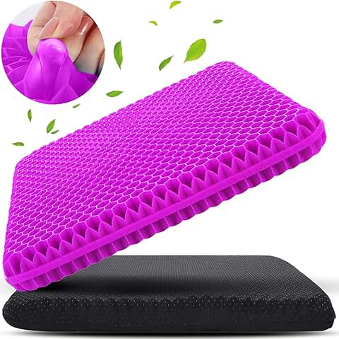 Large soft breathable gel seat cushion for long sitting