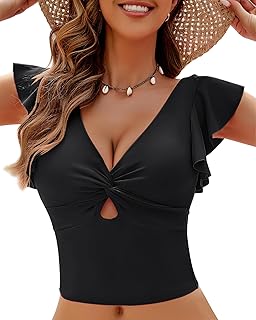 Women’s Ruffle Tankini Top for Beach and Pool