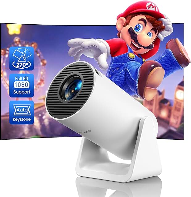 Portable 1080P WiFi and Bluetooth Mini Projector